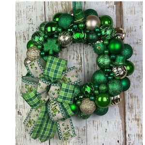 St.Patrick's Day Wreath, Ornament Wreath, Shamrock Wreath, St. Patrick's Day Decoration, Irish Wreath, Door Wreath, Gift,