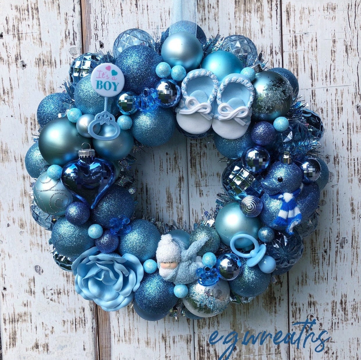 Baby Boy Wreath Baby Shower Wreath Newborn Gift Baby Etsy