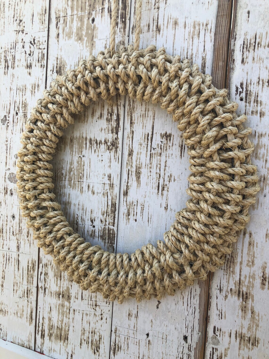 Handwoven Rope Wreath Nautical Wreath for Front Door Beach Etsy