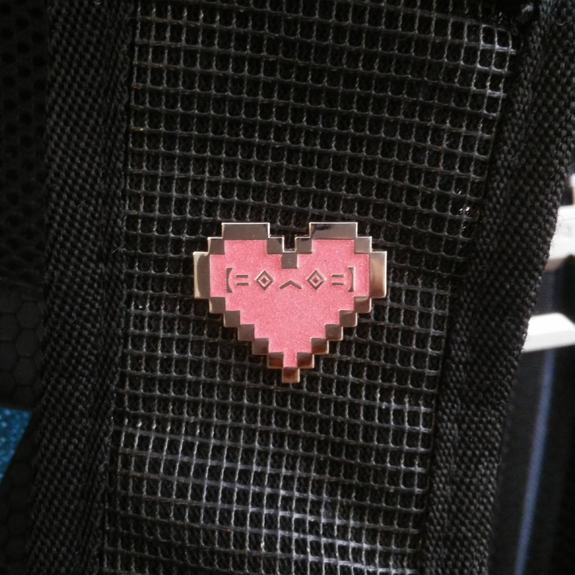 8 bit Kaomoji Heart Glow in the Dark Pin Etsy