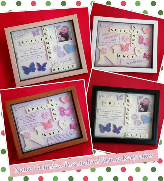 GRANDMA PERSONALISED FRAME PICTURE GIFT NANA MOTHERS DAY BIRTHDAY CHRISTMAS