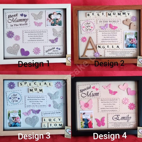 Christmas Mum Auntie Best Friends Mothers Day Gifts for Mum Red Rose Keepsake Gifts for Birthday Granny PERSONALISED Stronger Beautiful Loved Gifts for Mummy Mom Her Nanny