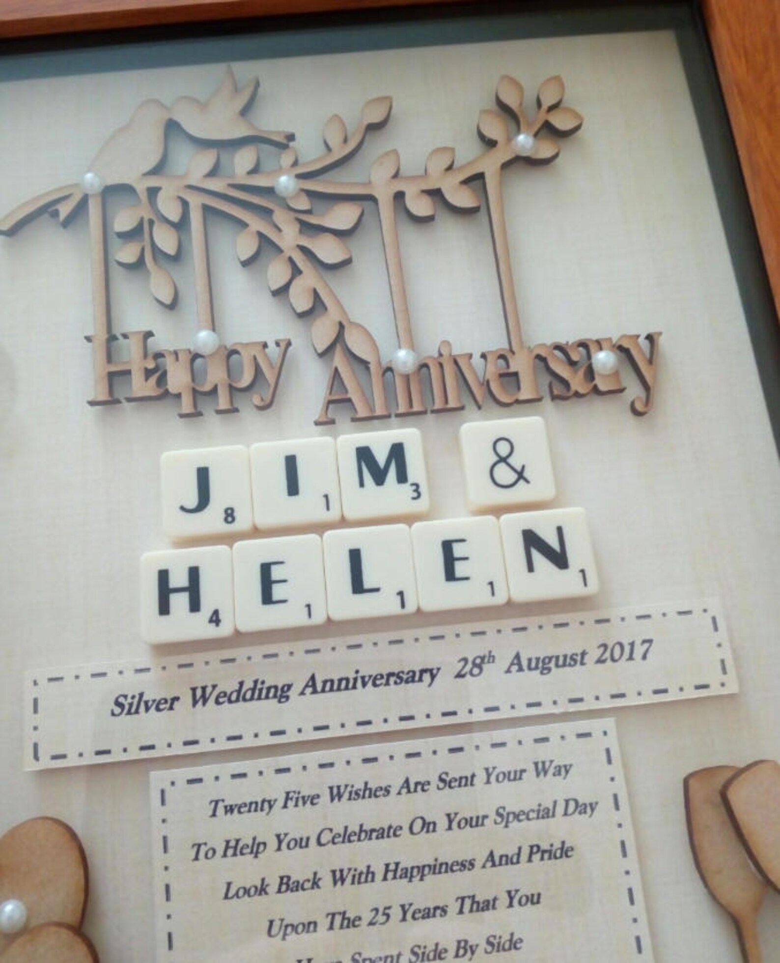 WEDDING ANNIVERSARY GIFT Box Frame Personalised Keepsake Etsy