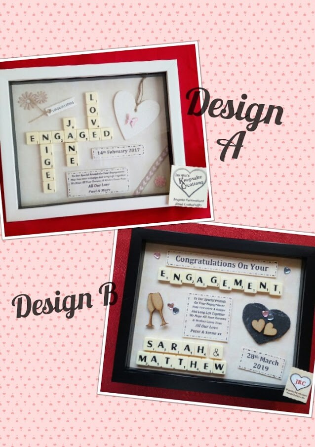 PERSONALISED ENGAGEMENT GIFT Picture Box Frame Keepsake 2 Etsy