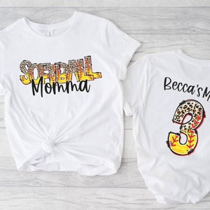 Softball Mom Shirt personalisiertes