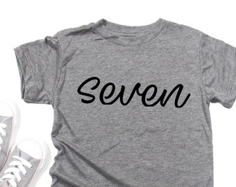 7th Birthday Shirts Boy, Boys SEVEN 7th Birthday Shirts, Seven Year Old Birthday Boy Shirts, Seventh Birthday T-shirt, Birthday Shirts,