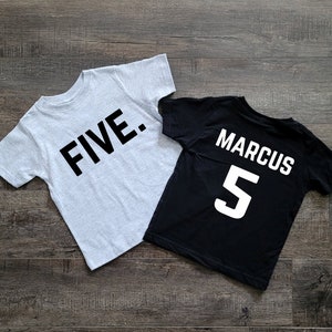 Boys 5th Birthday Shirt, Perfect Gift for a Five Year old Birthday Boy, Boys 5th Birthday party Shirt, Free Personalization and Shipping