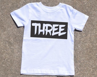 Boys 3rd Birthday Shirt, Three Shirt, Three Birthday shirt, Boys 3rd Birthday shirt, Boys Birthday shirt, Boys Three shirt, third birthday
