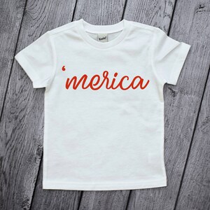 Chemise Merica, chemise 4 juillet, chemise pour tout-petit 4 juillet, chemise garçon 4 juillet, Merica, chemise 4 juillet, t-shirt Merica, chemise patriotique image 1