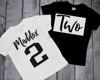 Two Year Old Birthday Shirt, Trendy Two year old Boys birthday shirt, 2 year old birthday Shirt, 2nd Birthday boys shirts, 2nd Birthday Gift