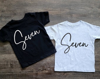 7th Birthday Shirt, Boys 7th Birthday Tshirt, 7 year old Birthday Shirts, Boys birthday Party Shirt, seven year old shirt, 7th Birthday Gift