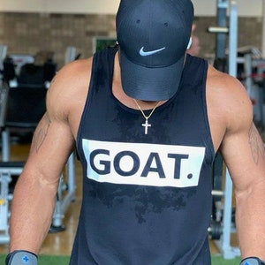 Men's Workout Tanks, Workout Tank Tops for Men, Goat Shirt Unisex Activewear Tank, Funny Gym Shirts, Men's Gym Shirts, Unisex Workout Tank,