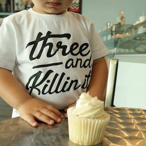 3rd Birthday Shirt Boy, 3 year old Birthday Shirts, Boys third birthday, three and Killin It, Fast Shipping, Third Birthday Party Shirt