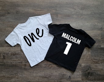 Camiseta de primer cumpleaños, camiseta de regalo de cumpleaños de 1 año, camiseta de primer cumpleaños para niño, camiseta de un año, camisetas de cumpleaños personalizadas, cumpleaños de niño