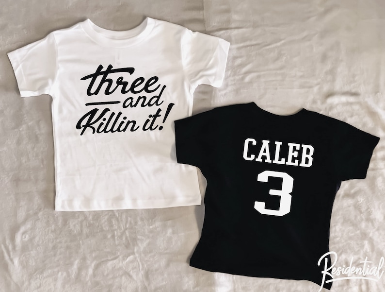 Boys' 3rd Birthday T-Shirt - "Awesome 3 Year Old" Print, 100% Cotton, Unisex Kids Top 5 thumbnail image
