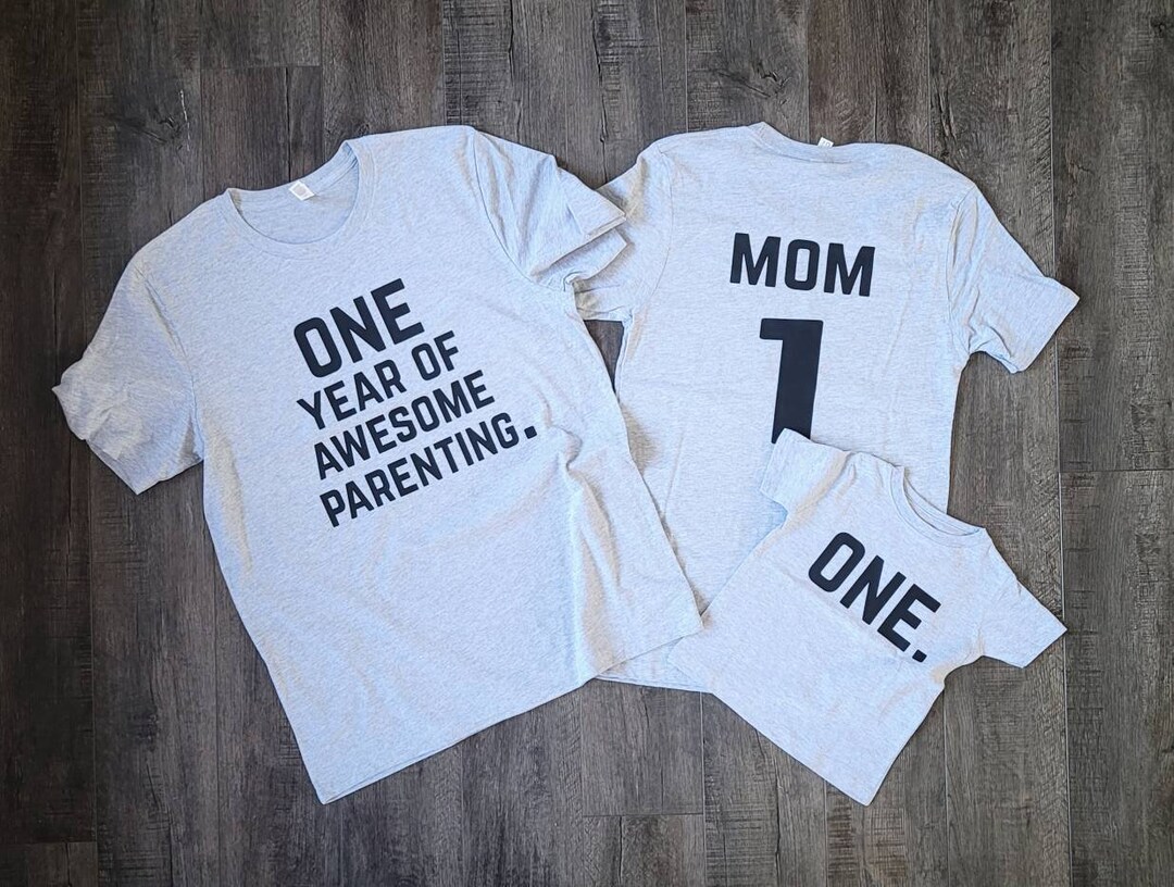 1st Birthday Shirt Set, 1st Birthday Family Shirts, Mom and Dad ...