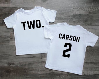 Boys 2nd Birthday Shirt, Perfect Gift for a Two Year old Birthday Boy, Boys Birthday party Shirt, Free Personalization and Shipping,