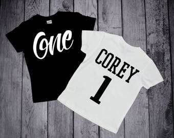 Una camiseta para el primer cumpleaños, camiseta para niño cumpleañero, camisetas para el primer cumpleaños de niño, ¡una camiseta ideal para celebrar un hito importante en la fiesta de cumpleaños de un niño de 1 año!