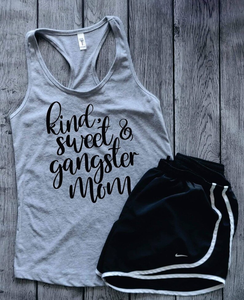 Gangster Mom Tank Top Funny Mom Shirts Mom Tanks Gifts for Etsy