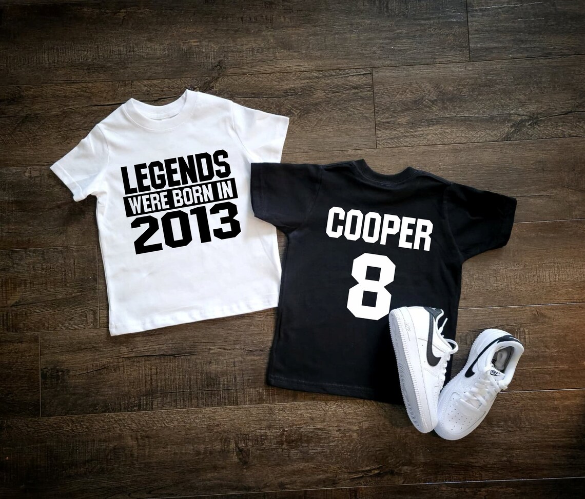 8th Birthday Shirt 8 Year Old Boys Birthday Shirts Boys Etsy