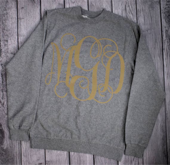etsy monogram sweatshirt