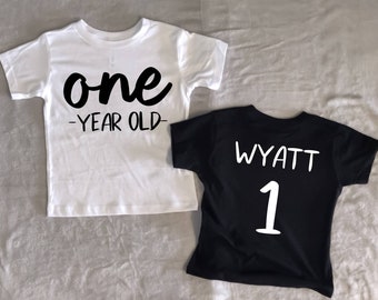 Camisetas de aniversário de um ano, camisetas para o primeiro aniversário de meninos de 1 ano, camisetas de 1º aniversário, camiseta de aniversário de 1 ano para meninos, camiseta de primeiro aniversário