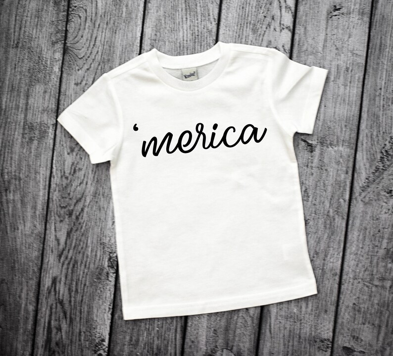 Chemise Merica, chemise 4 juillet, chemise pour tout-petit 4 juillet, chemise garçon 4 juillet, Merica, chemise 4 juillet, t-shirt Merica, chemise patriotique image 2