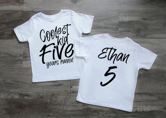 5th Birthday Shirt Boy, Fifth Birthday Shirts, Year Old Birthday