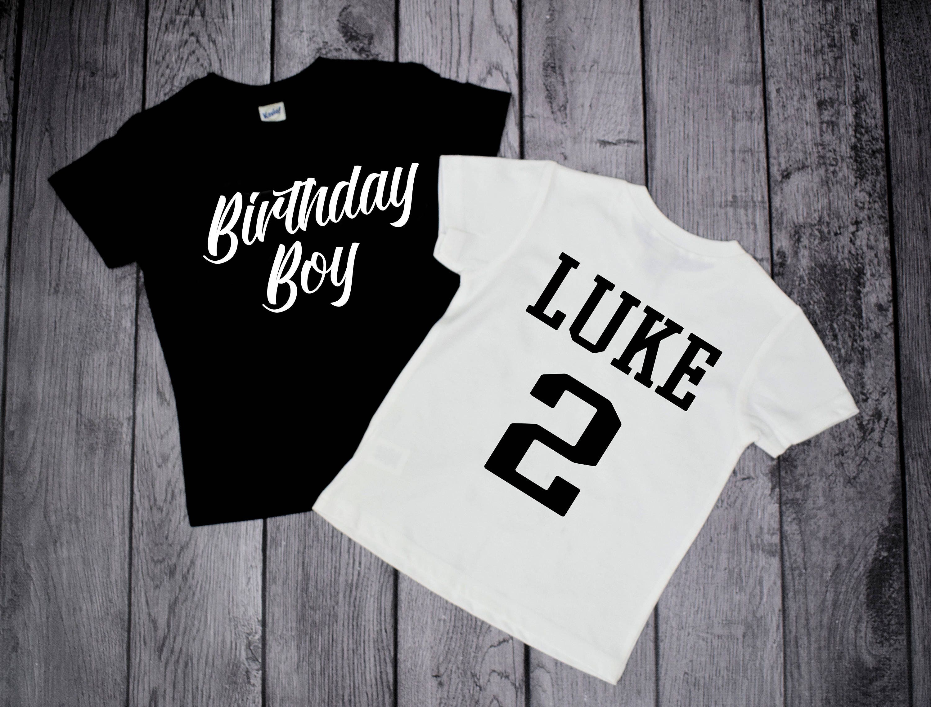 2 Year Old Birthday Boy Shirts 2nd Birthday Shirts With Name image