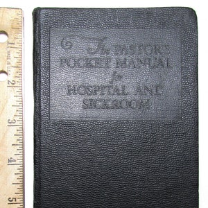 Vintage 1949 Pastor&#39;s Pocket Manual for Hospital and Sickroom by E.H. Babbitt Black Fabrikoid Binding Scripture Poems Prayers Hymns Comfort
