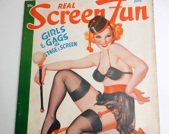 Real Screen Fun Vintage Sleaze Magazine