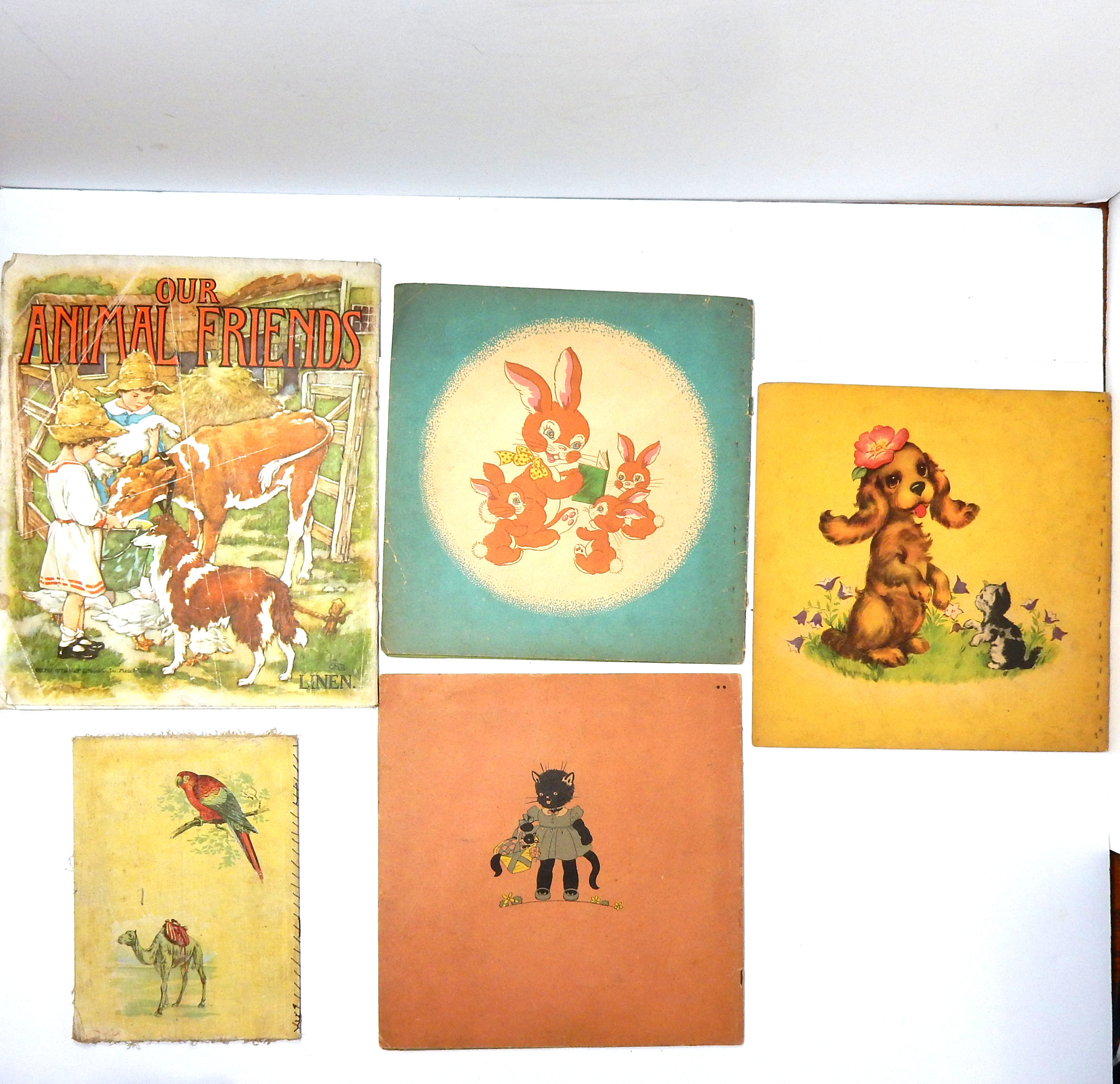 Vintage Animal Themed Children’s Picture Book Lot of 5 With 2 Printed ...