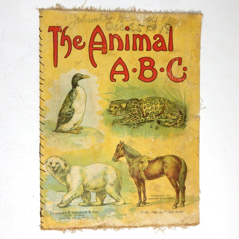 Vintage Animal Themed Children’s Picture Book Lot of 5 With 2 Printed ...