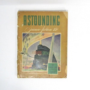 Pulp magazine Astounding Science Fiction Dec 1942 WW II Era edited John W. Campbell Jr cover William Timmins - The Weapons Shop A E van Vogt