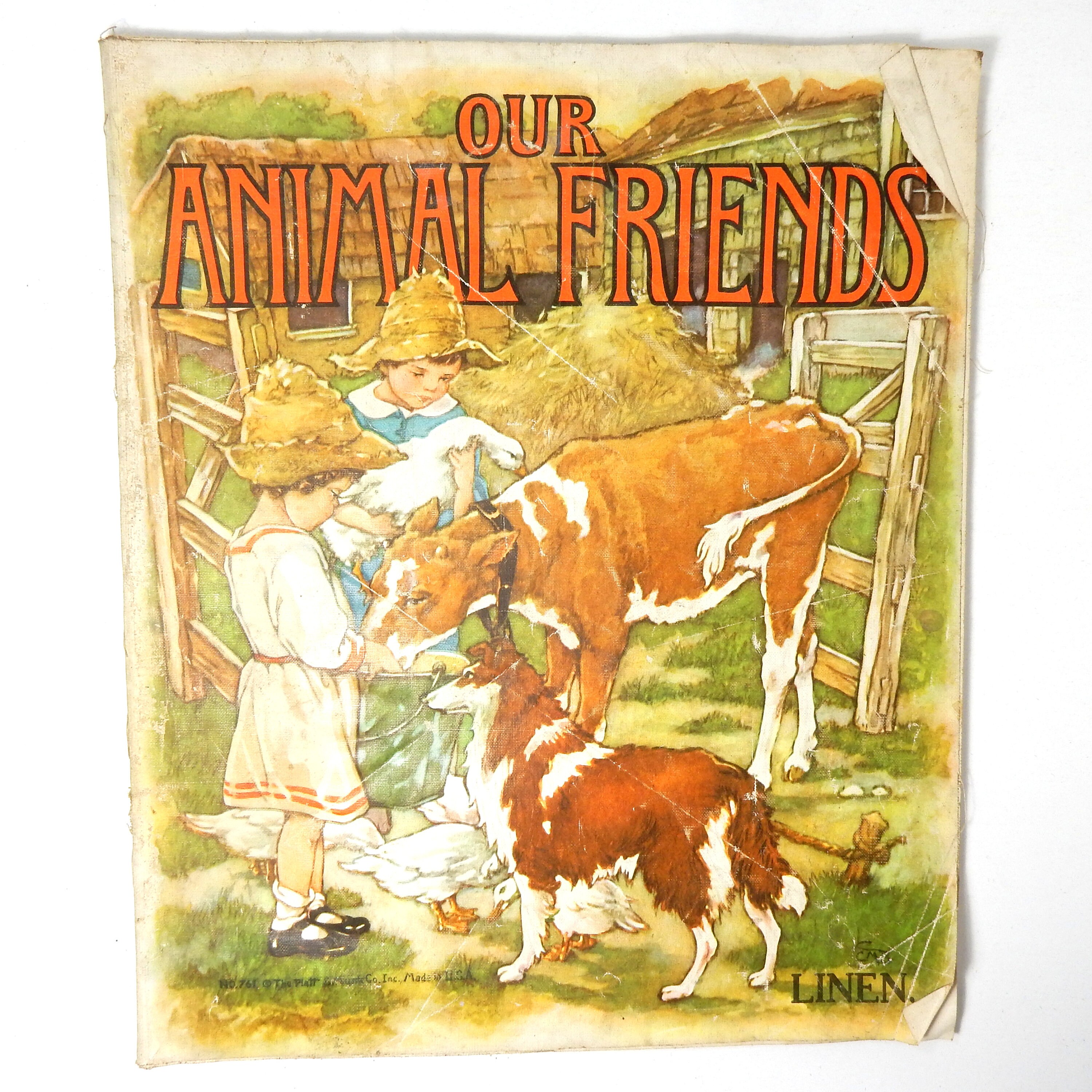 Vintage Animal Themed Children’s Picture Book Lot of 5 With 2 Printed ...