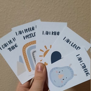 Kid Affirmation Card Deck | 1 0 Positive Affirmations for Kids | Motivational Cards for Kids | Kid Positive Affirmation Cards |