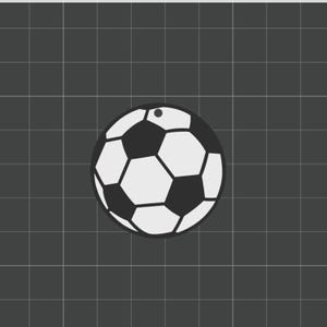 Football Soccer Ball Keyring Stl 3mf Files | Sports 3D Print Bambu Lab Files | Instant Digital Download