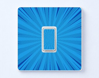 Set of 2 Comic Style Light Switch Sticker, Vinyl Decal, Superhero Decor