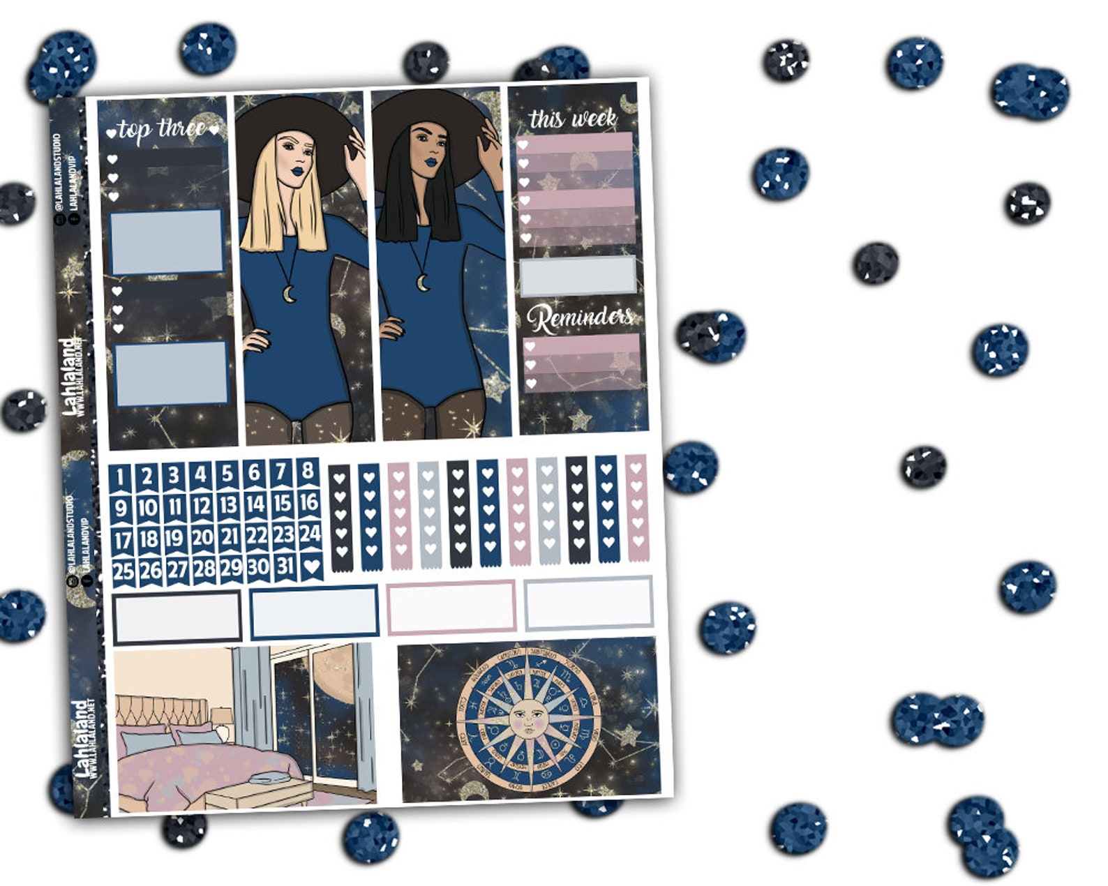 zodiac printable planner stickers for classic happy
