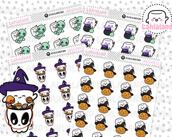 Printable Doodle Stickers - Halloween Stickers | DIY Planner Stickers | Printable Planner Stickers | Halloween Stickers