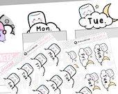 Cloud Date Covers Digital Stickers, Functional Stickers, Printable Stickers, Pre-cropped, Goodnotes Stickers, PNG Stickers