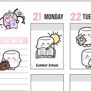 Summer School Stickers Digital, Cute Stickers, School Stickers, Digital Stickers, Goodnotes Stickers, Digital Planner Stickers