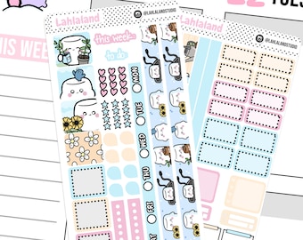 In Bloom Weekly Kit, Goodnotes Aufkleber, Hobonichi Weeks Weekly Kit, druckbares Weekly Kit, Goodnotes Weekly Kit, Digital Weekly Kit