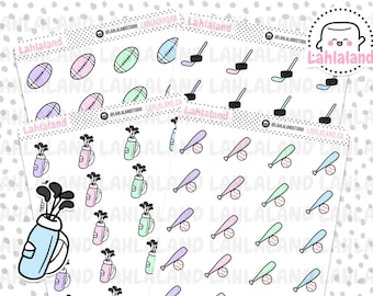 Printable Doodle Icons - Sports Stickers | DIY Planner Stickers | Printable Planner Stickers | Digital Stickers