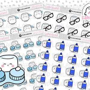 Contact Digital Stickers, Contacts Stickers, Contact Printable Stickers, Pre-cropped, Goodnotes Stickers, Character Stickers, PNG Stickers