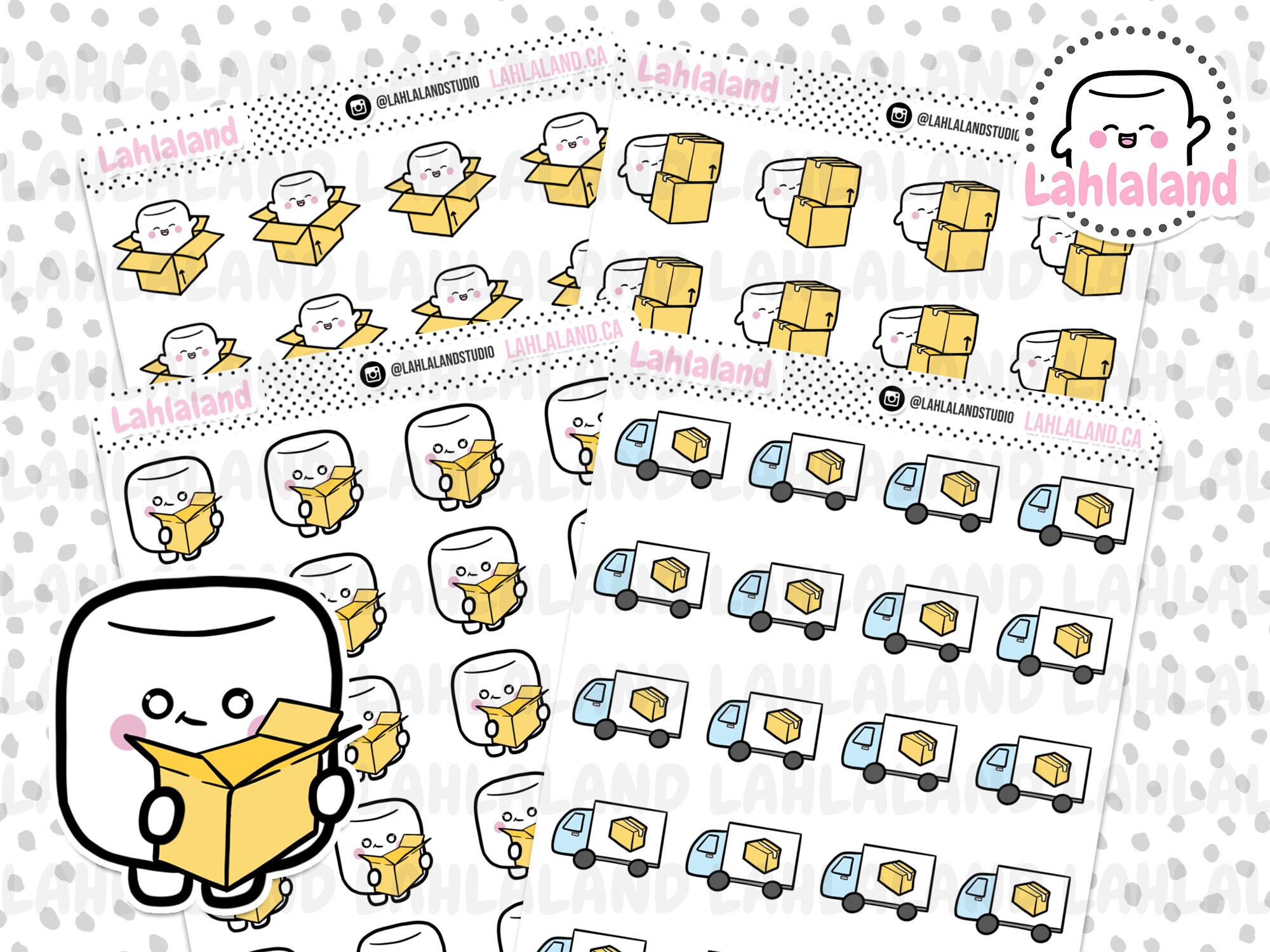 Moving Digital Stickers, Moving Stickers, Printable Stickers, Pre ...