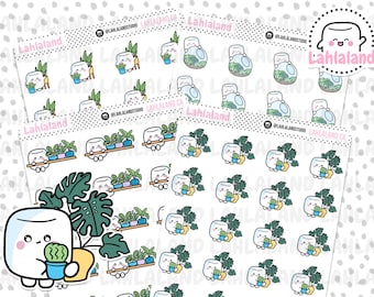 Printable Character Stickers - Plant Stickers | Digital Stickers | Printable Planner Stickers | Plant Stickers