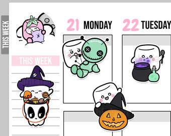 Halloween Stickers Digital Stickers, Goodnotes Stickers, Autumn Stickers, Printable Planner Stickers, Pre-cropped, Fall Stickers