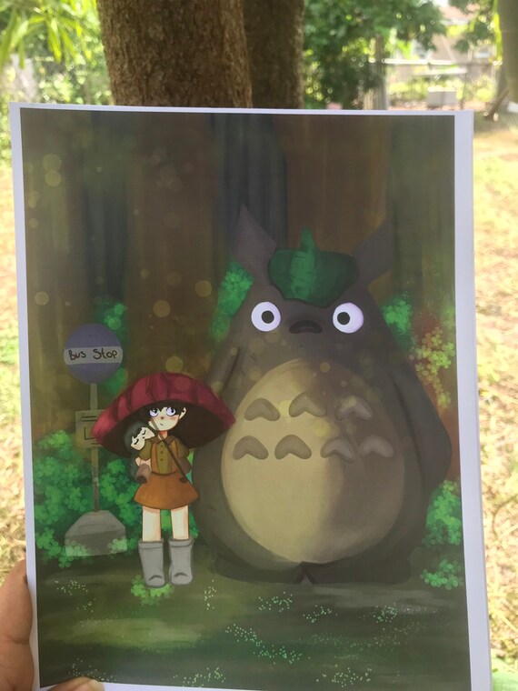My Next Door Neighbor Totoro Screen Print Etsy