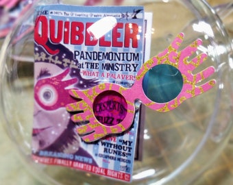 Wizard/witch bauble decoration - Luna Lovegood's Quibbler and spectraspecs